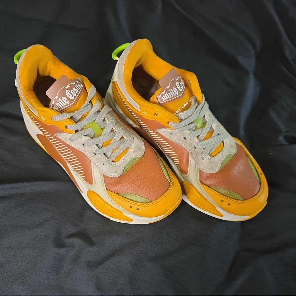 Size 5.5 - White Castle x Puma RS-X Mocha Bisque Sunflower 384466-01